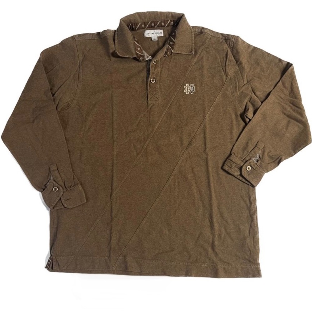 *Notre Dame Fighting Irish Cutter & Buck Throwback Brown Pullover Size L
